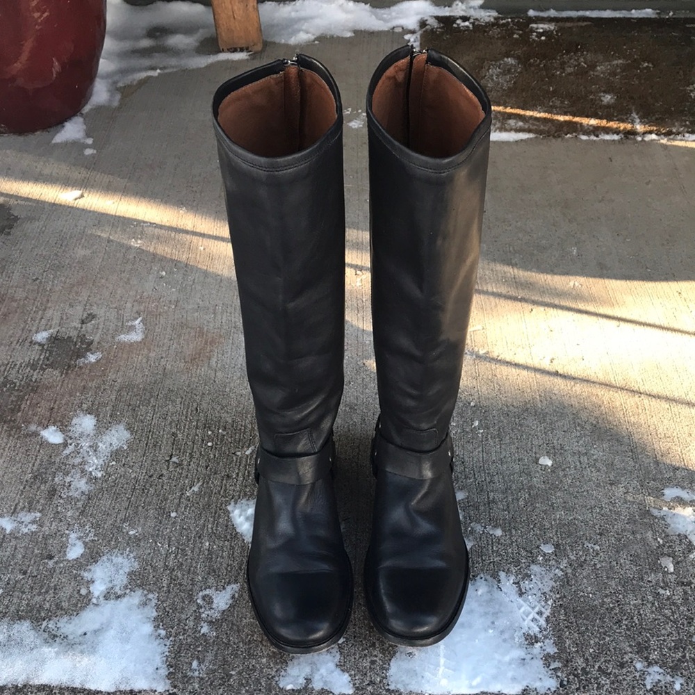FRYE Women's Phillip Harness Tall Wide-Calf Boot
